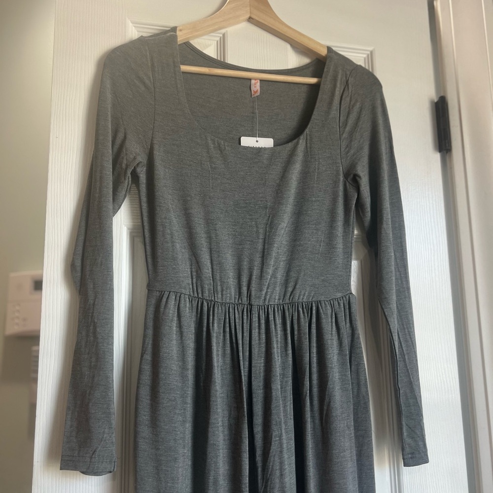 Elegant Gray Long Sleeve jumpsuit